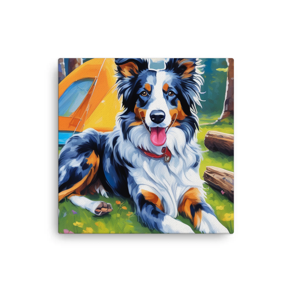 PugMug Custom Blue Merle Border Collie Canvas