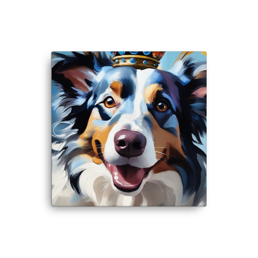 PugMug Custom Blue Merle Border Collie Canvas