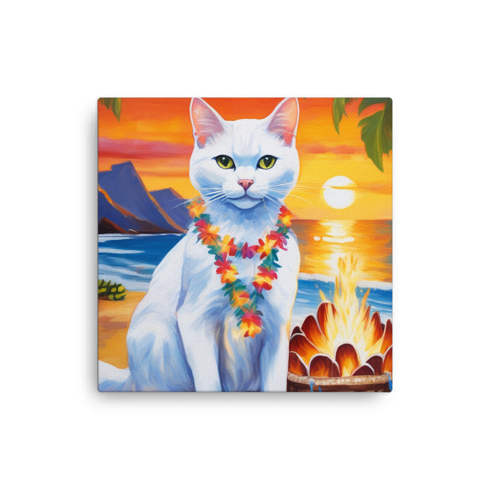 PugMug Custom White Companion Cat Canvas
