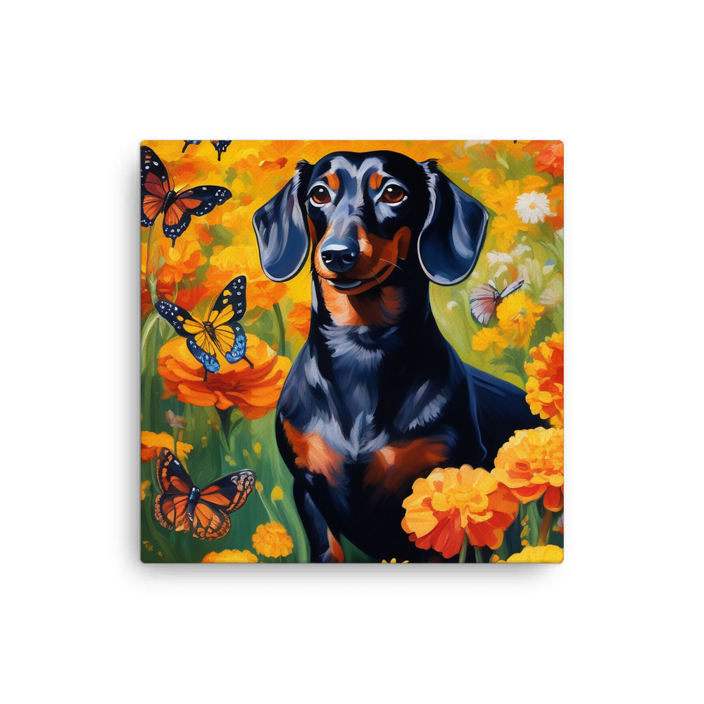 PugMug Custom Black Dachshund Canvas