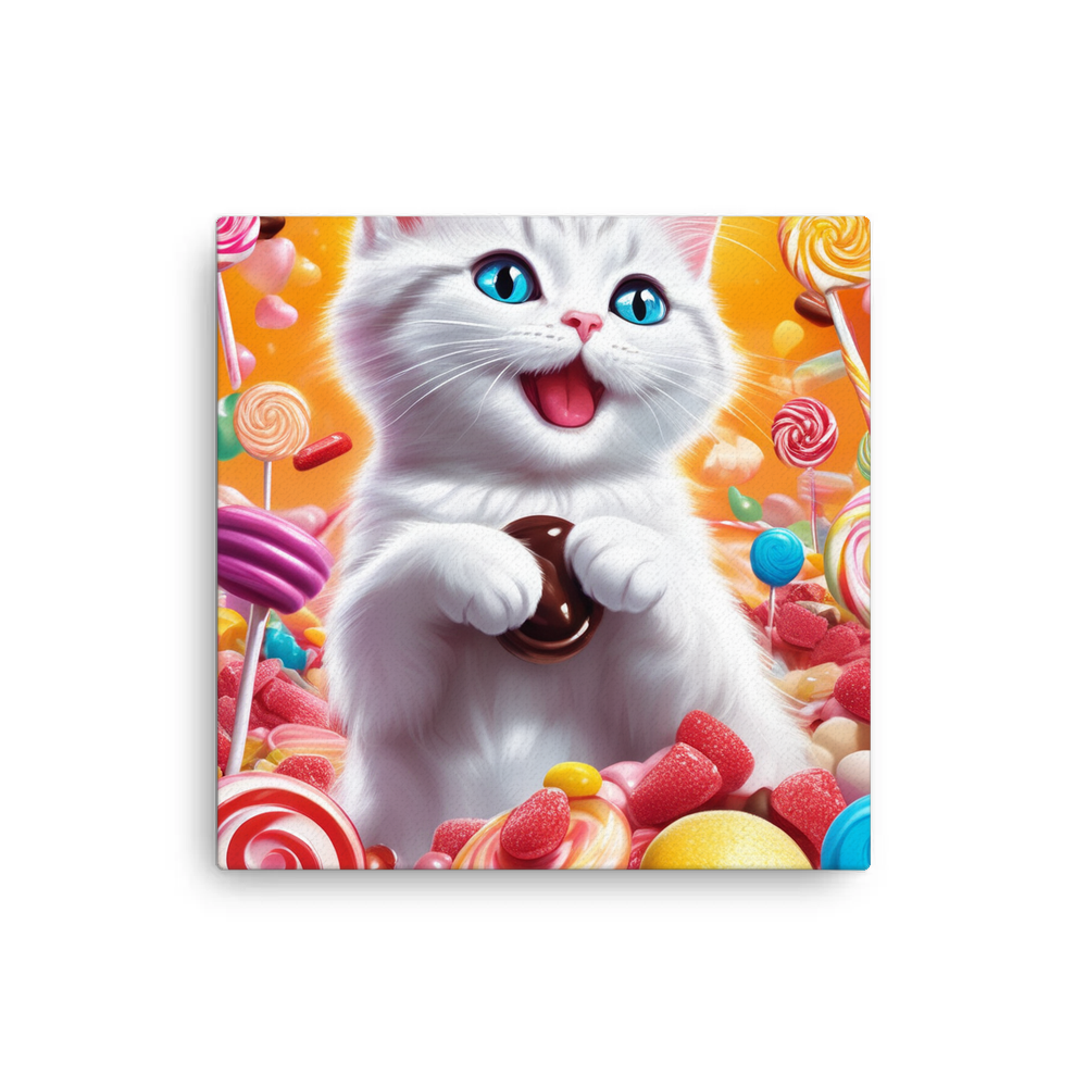 PugMug Custom White Companion Cat Canvas