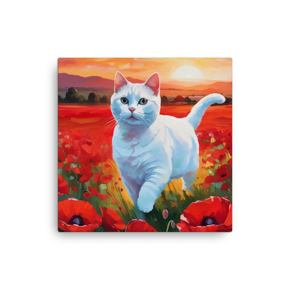 PugMug Custom White Companion Cat Canvas