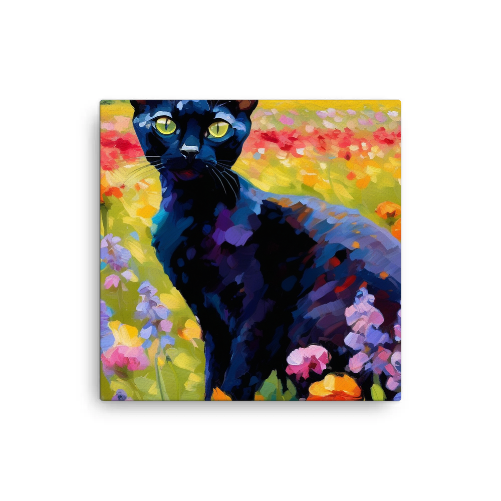 PugMug Custom Black Devon Rex Cat Canvas