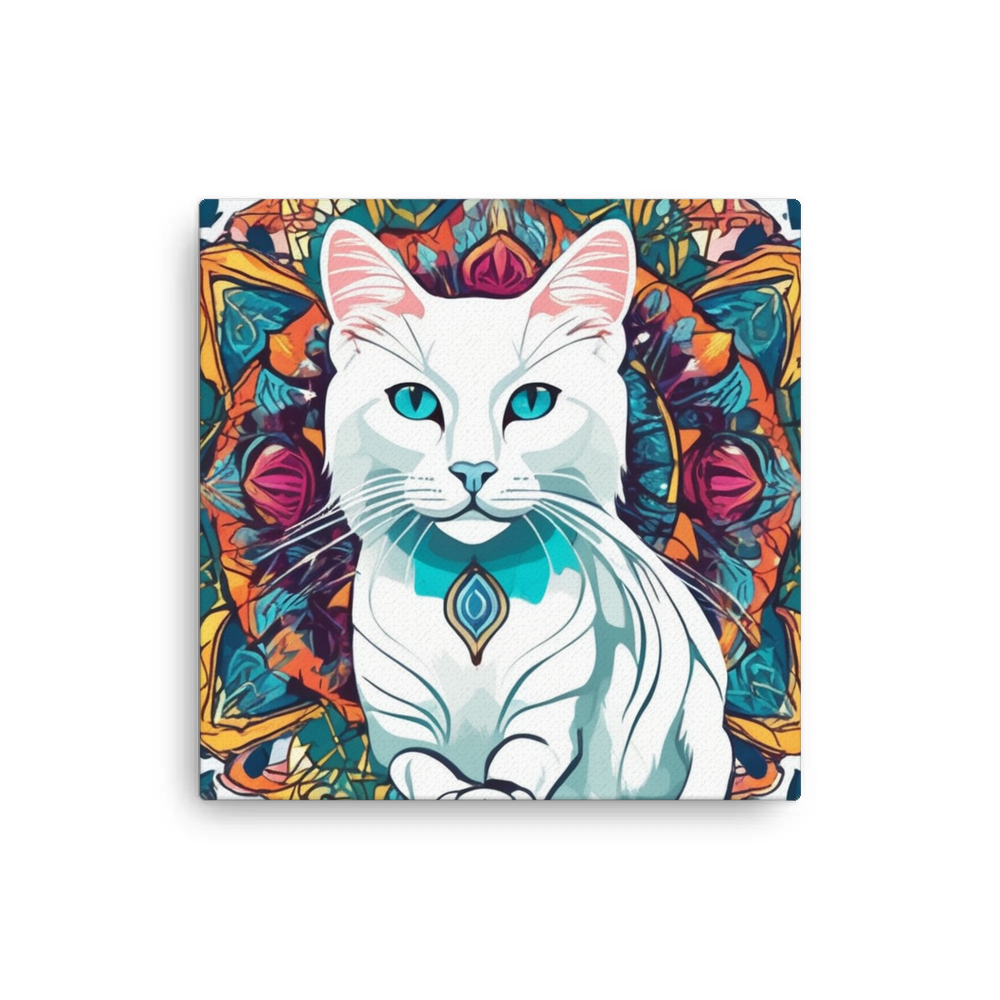 PugMug Custom White Companion Cat Canvas