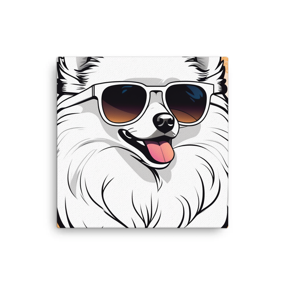 PugMug Custom White Pomeranian Canvas