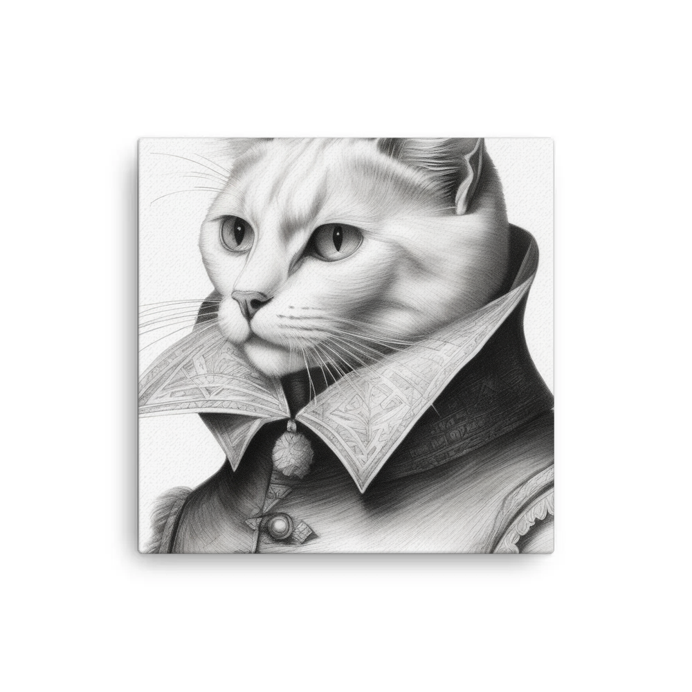 PugMug Custom White Companion Cat Canvas