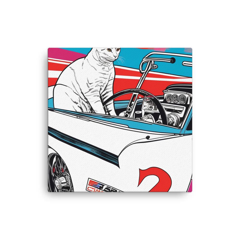 PugMug Custom White Companion Cat Canvas