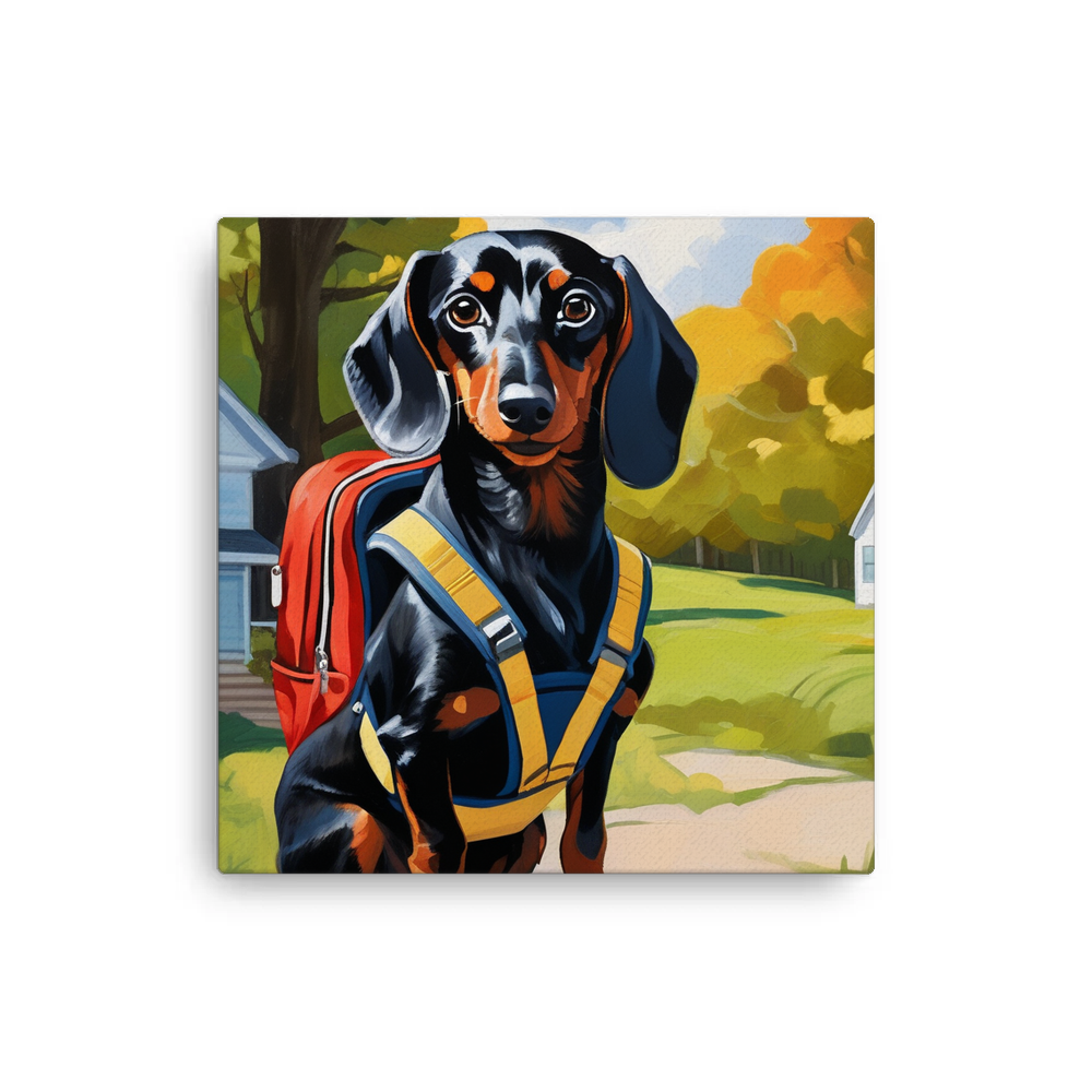 PugMug Custom Black Dachshund Canvas