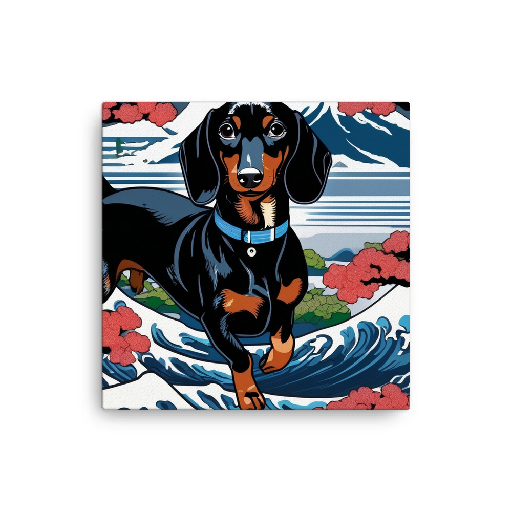 PugMug Custom Black Dachshund Canvas