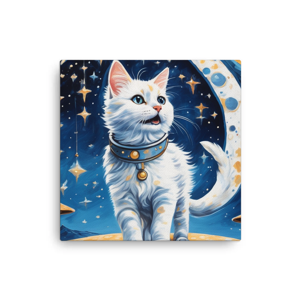 PugMug Custom White Companion Cat Canvas