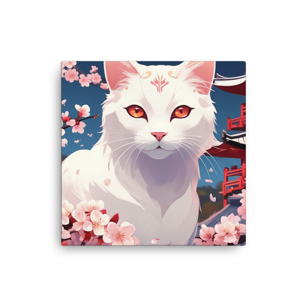 PugMug Custom White Companion Cat Canvas