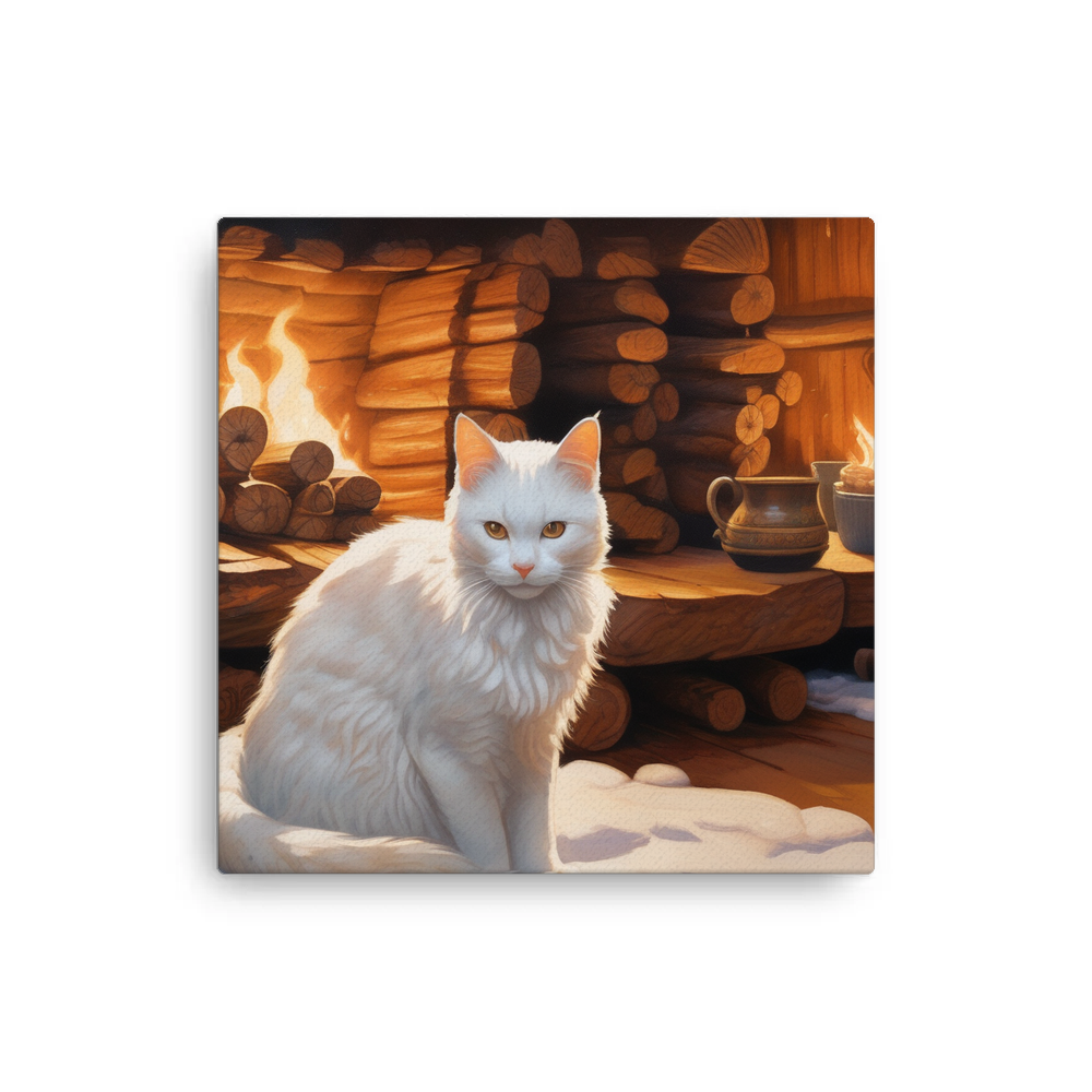 PugMug Custom White Companion Cat Canvas