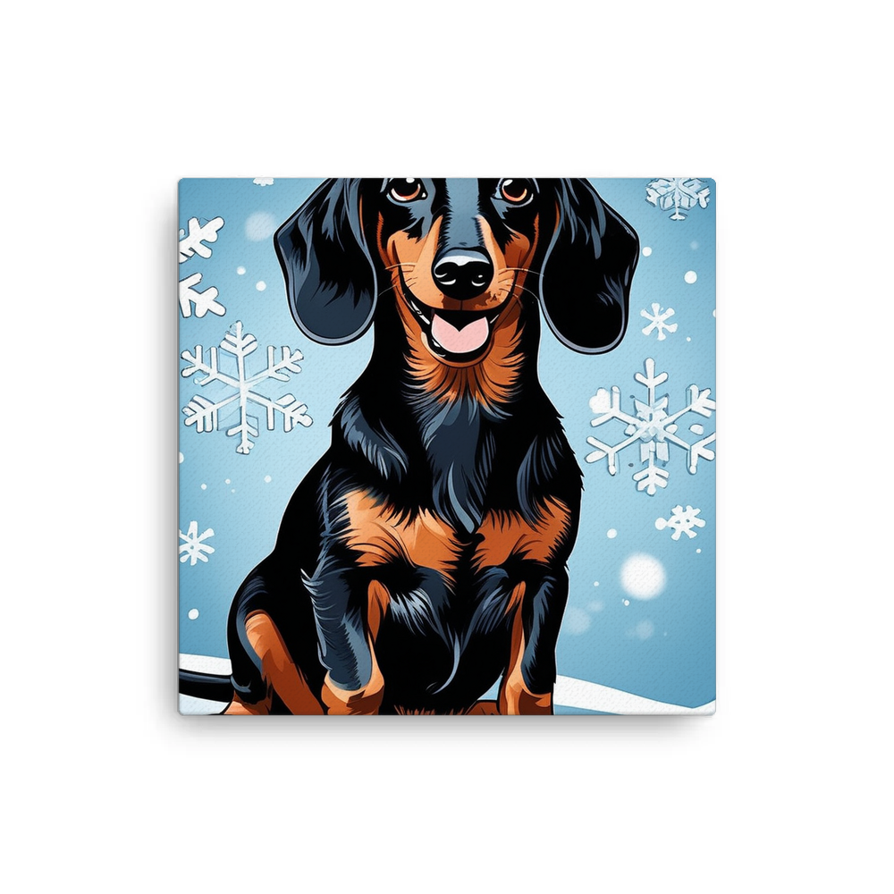 PugMug Custom Black Dachshund Canvas