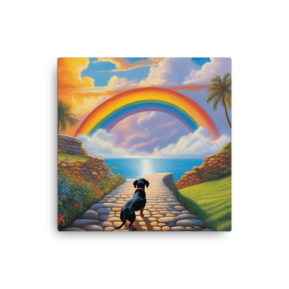 PugMug Custom Black Dachshund Canvas