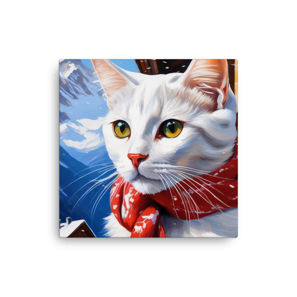 PugMug Custom White Companion Cat Canvas