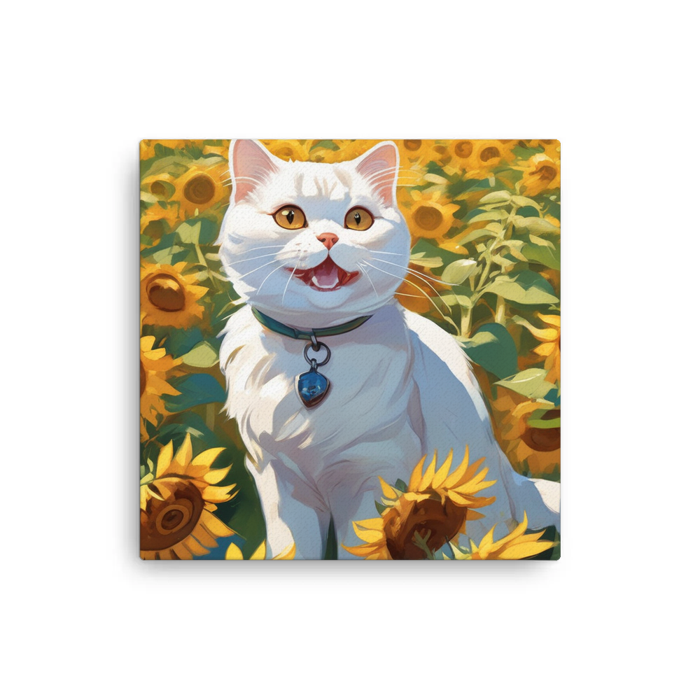 PugMug Custom White Scottish Fold Cat Canvas