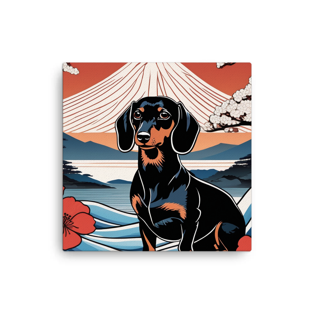 PugMug Custom Black Dachshund Canvas
