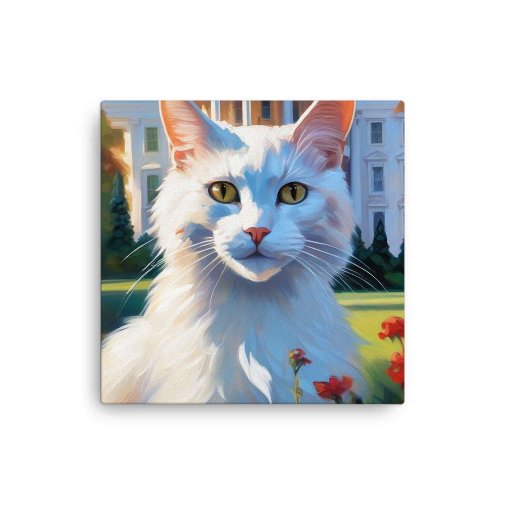 PugMug Custom White Companion Cat Canvas