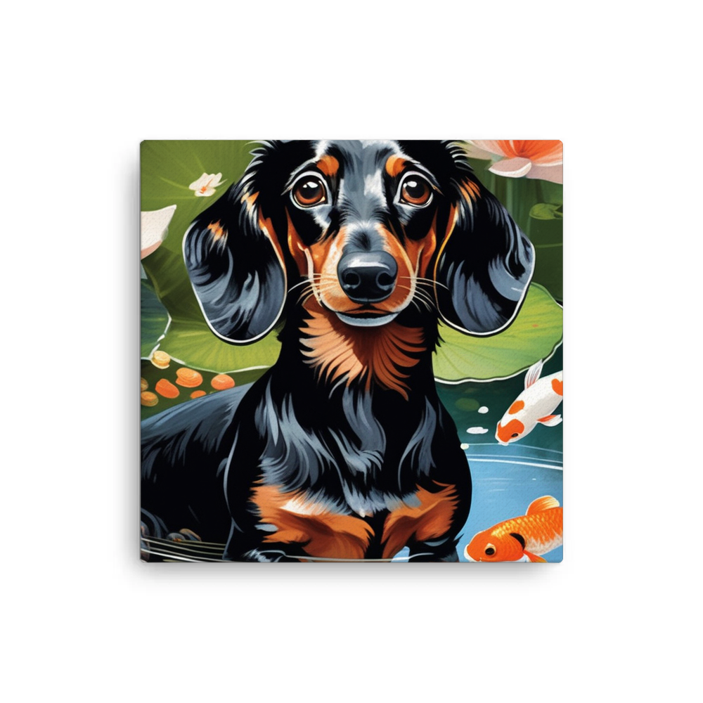 PugMug Custom Black Dachshund Canvas