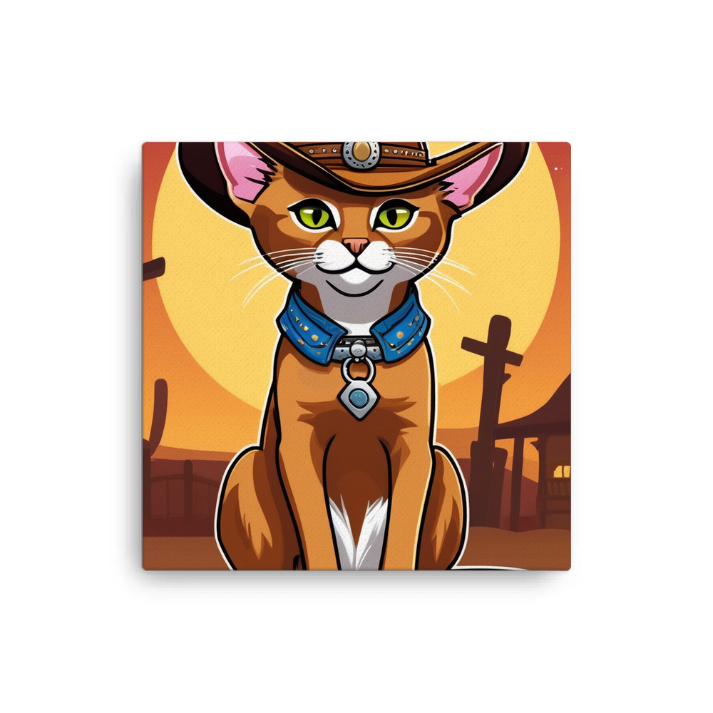 PugMug Custom Tabby Abyssinian Cat Canvas