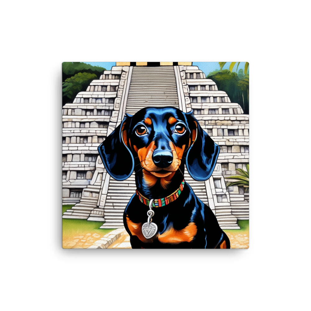 PugMug Custom Black Dachshund Canvas