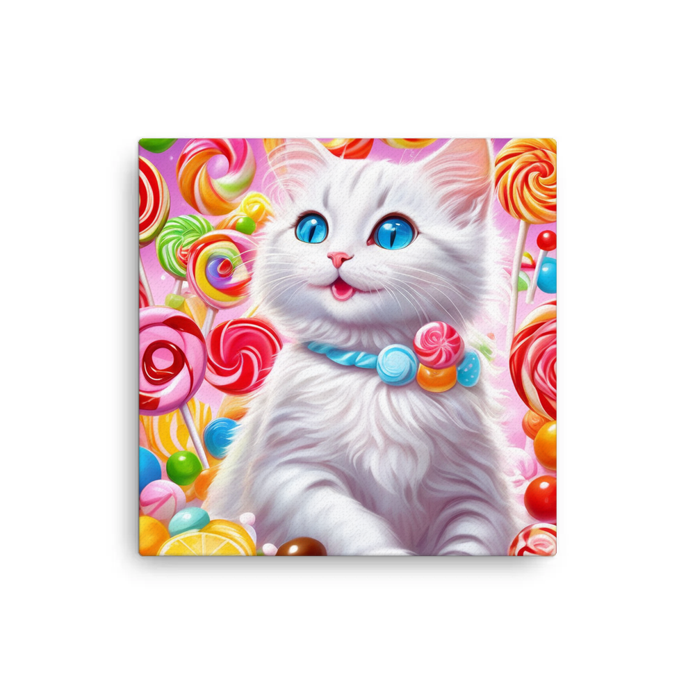 PugMug Custom White Companion Cat Canvas