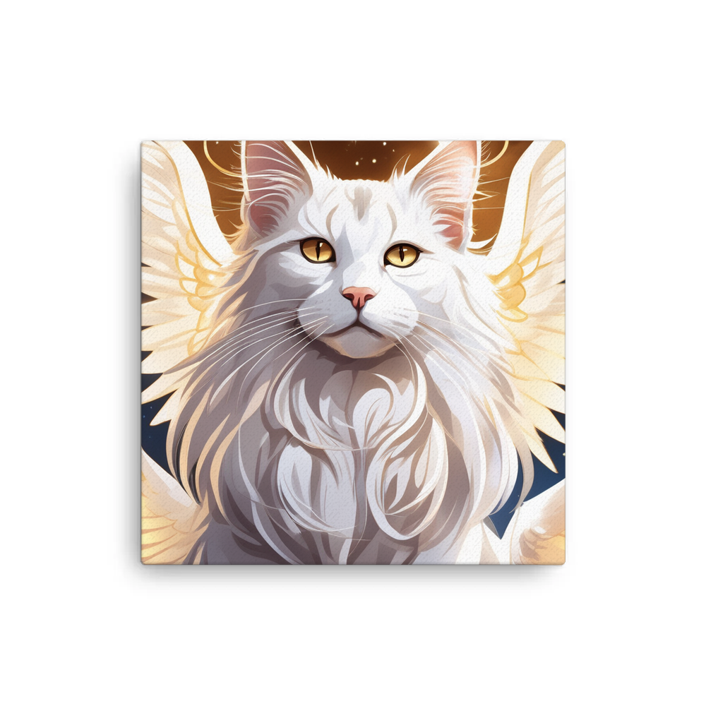 PugMug Custom White Maine Coon Cat Canvas