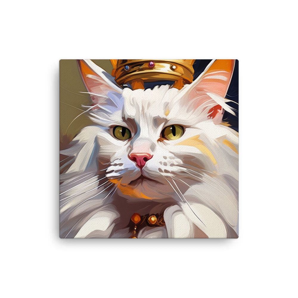 PugMug Custom White Maine Coon Cat Canvas