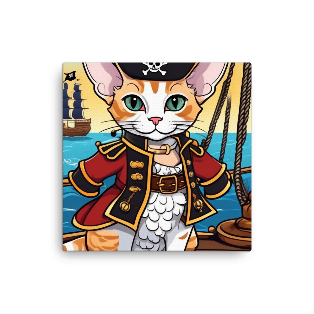 PugMug Custom Tabby Devon Rex Cat Canvas