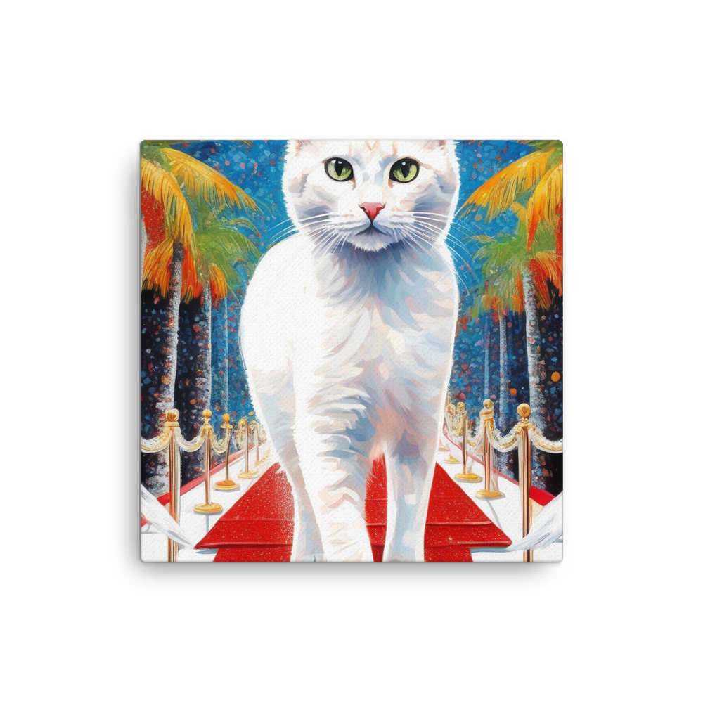 PugMug Custom White Companion Cat Canvas