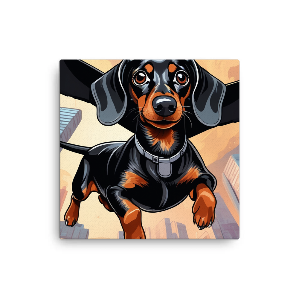 PugMug Custom Black Dachshund Canvas