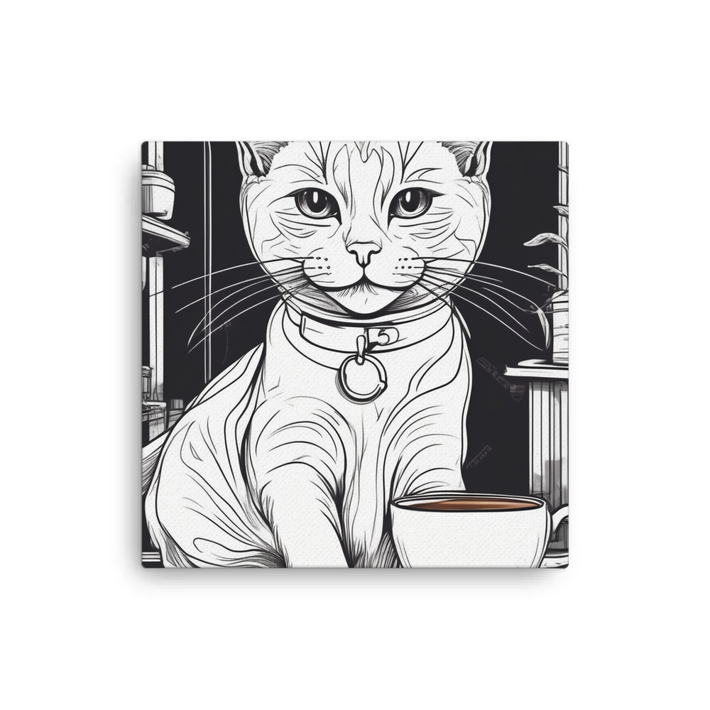 PugMug Custom White Companion Cat Canvas