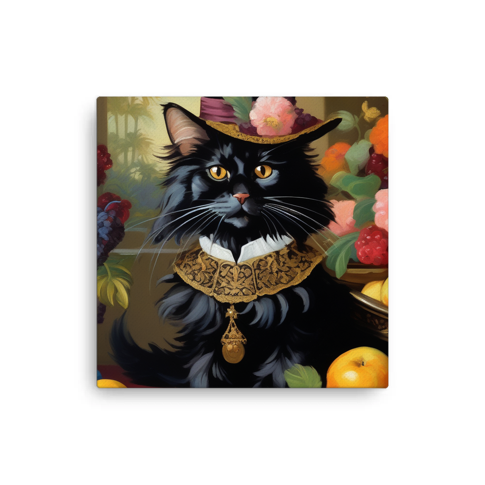 PugMug Custom Black Maine Coon Cat Canvas