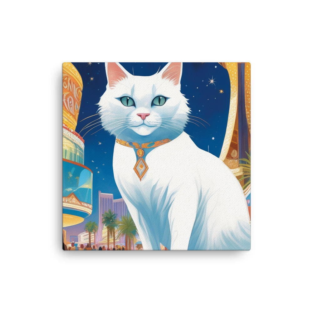 PugMug Custom White Companion Cat Canvas