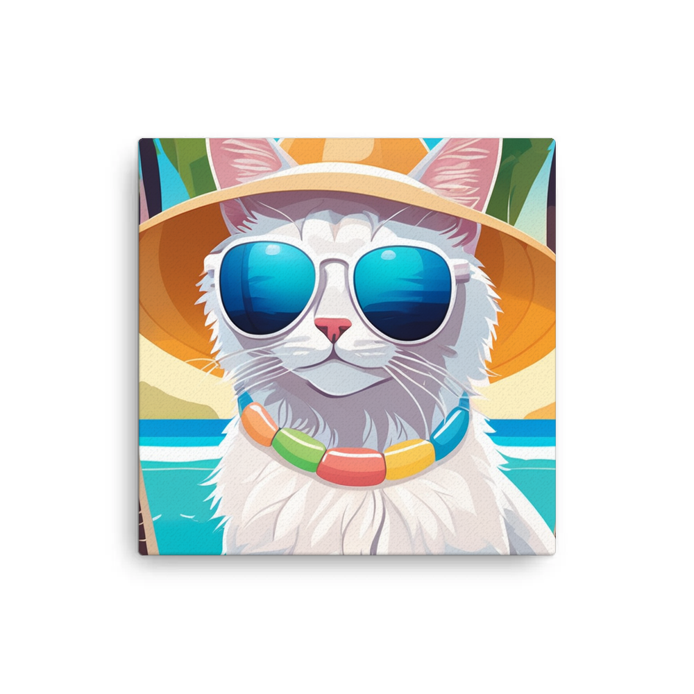 PugMug Custom White Companion Cat Canvas