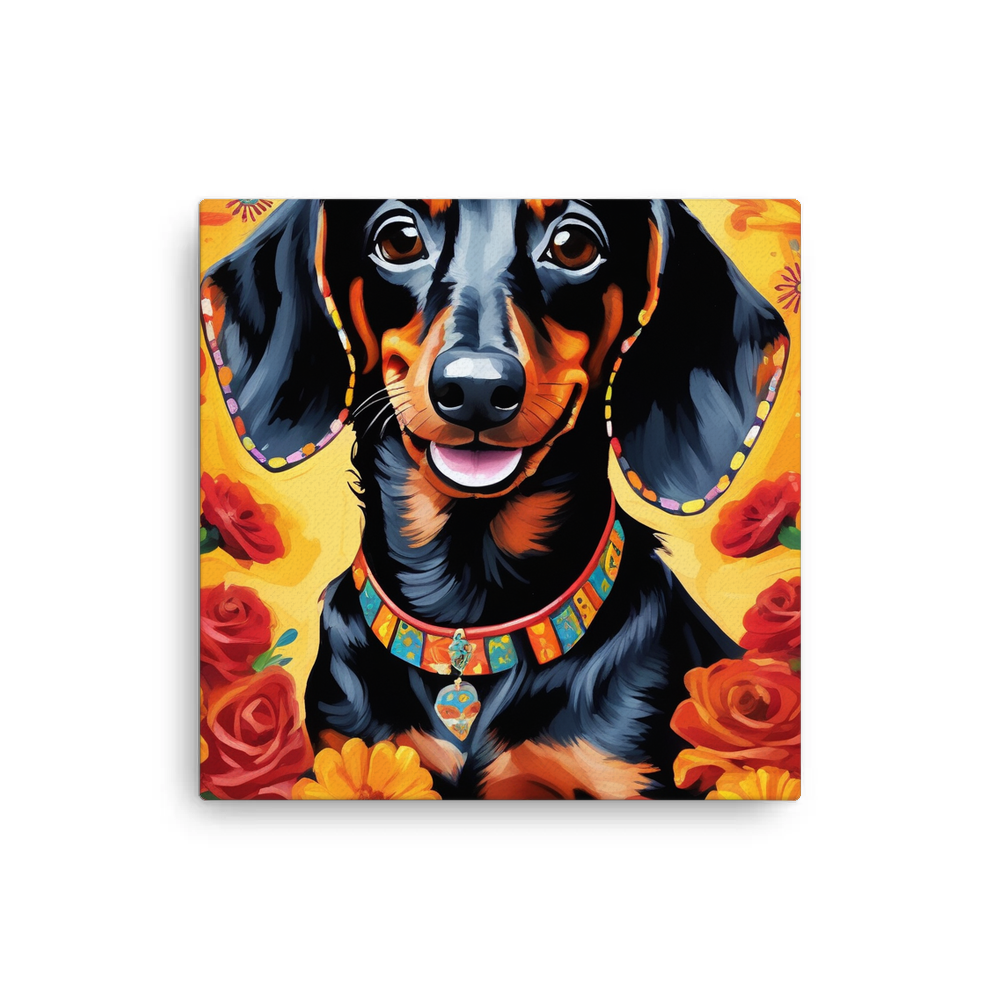 PugMug Custom Black Dachshund Canvas