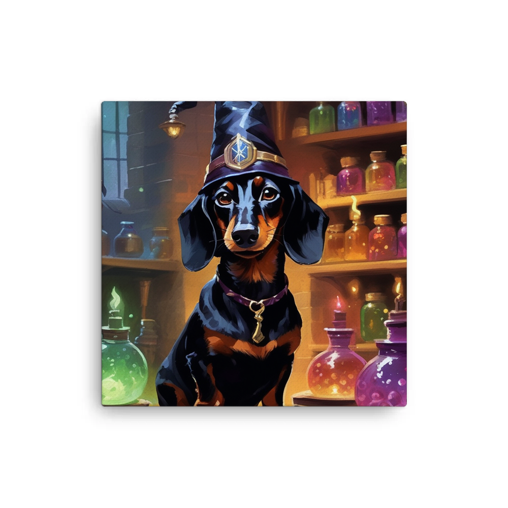 PugMug Custom Black Dachshund Canvas