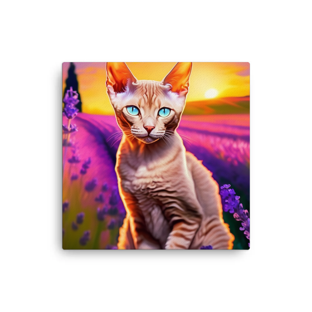 PugMug Custom Tabby Devon Rex Cat Canvas