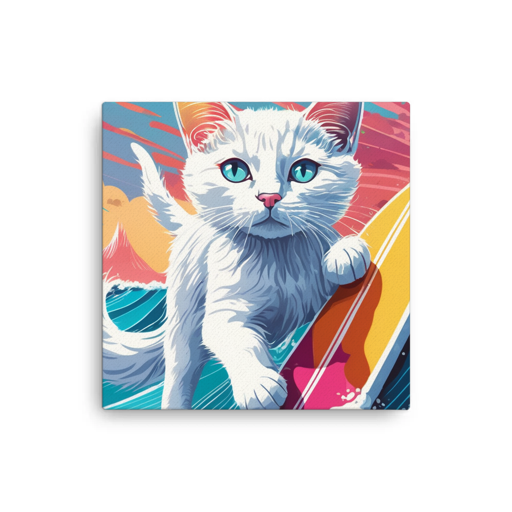 PugMug Custom White Companion Cat Canvas