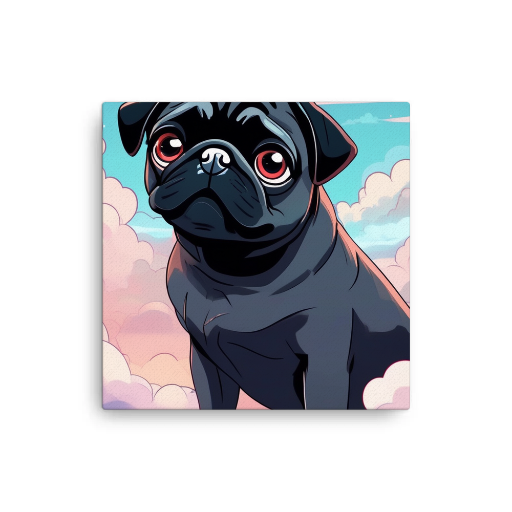 PugMug Custom Black Pug Canvas