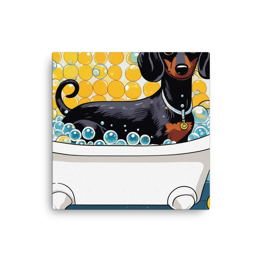 PugMug Custom Black Dachshund Canvas