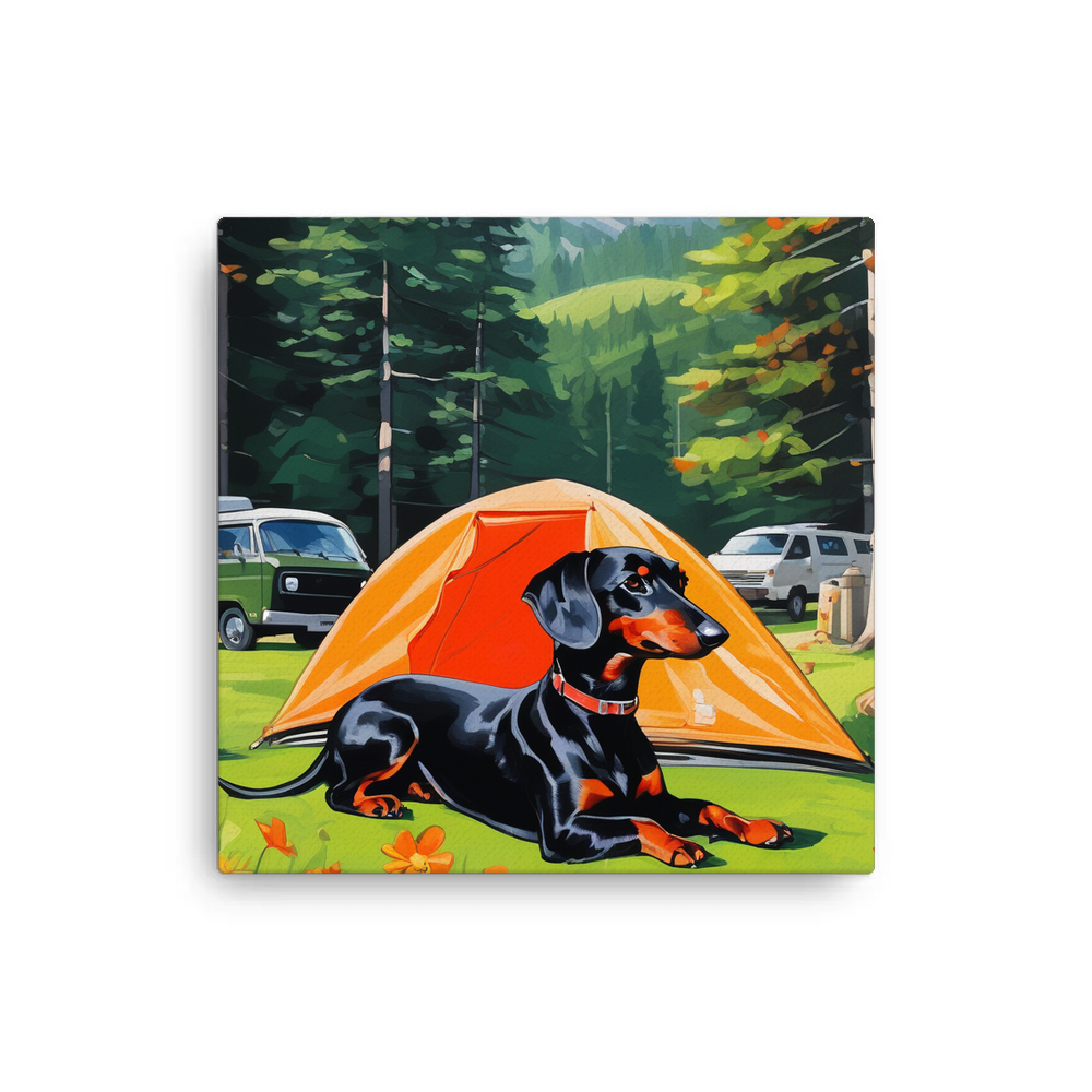 PugMug Custom Black Dachshund Canvas