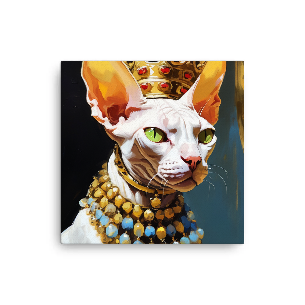 PugMug Custom White Sphynx Cat Canvas