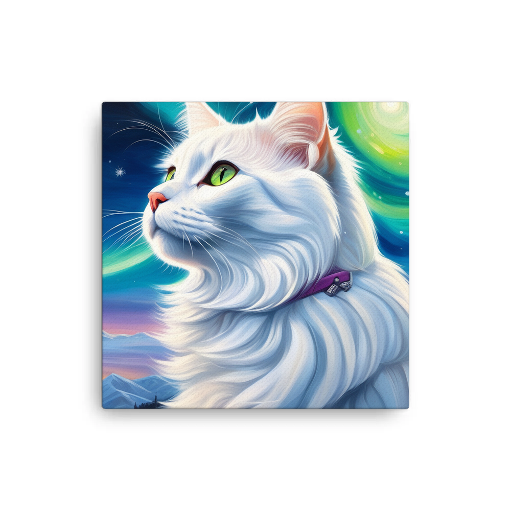 PugMug Custom White Companion Cat Canvas