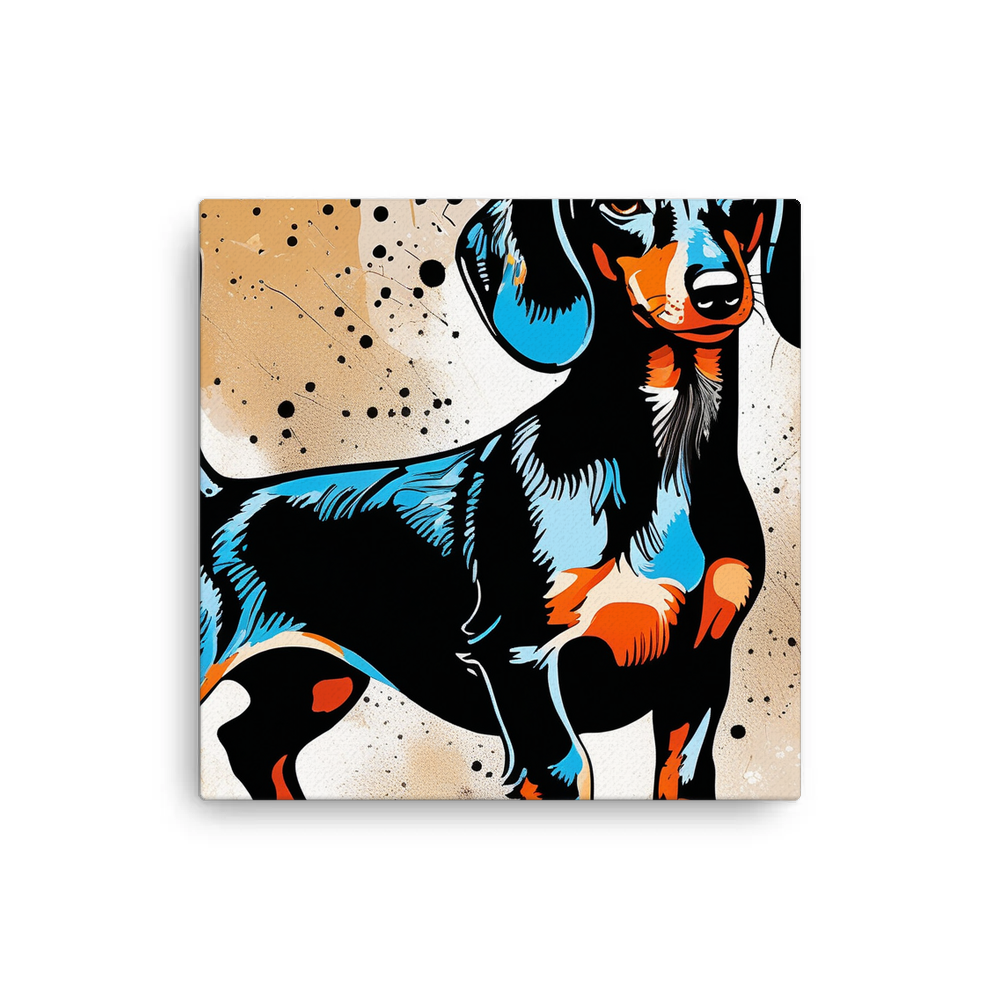 PugMug Custom Black Dachshund Canvas