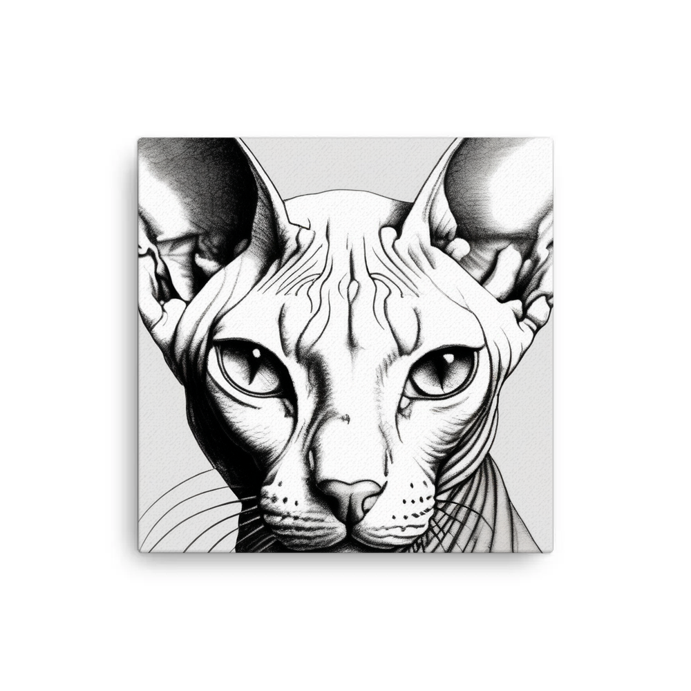 PugMug Custom White Sphynx Cat Canvas