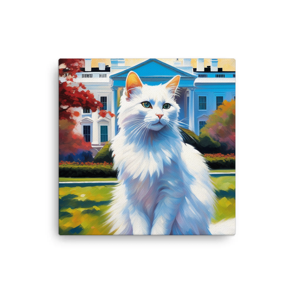 PugMug Custom White Companion Cat Canvas