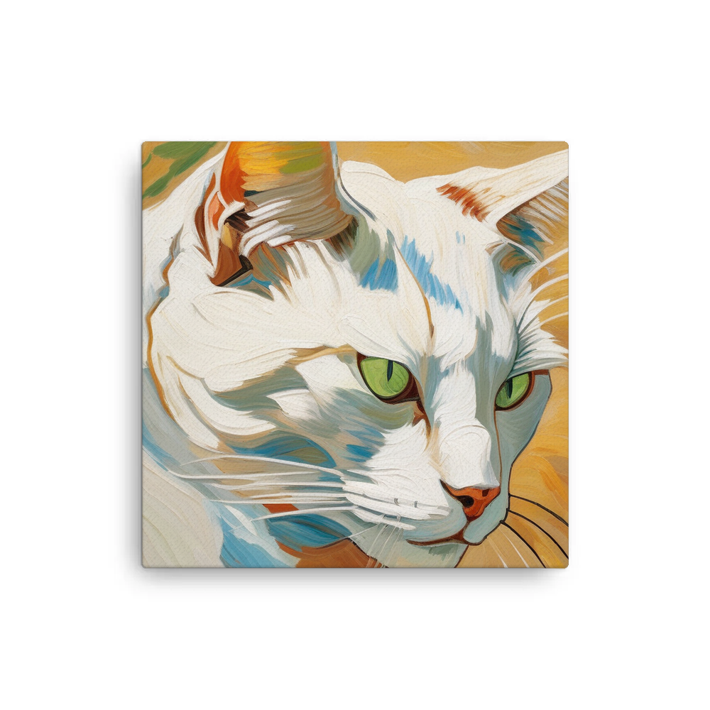 PugMug Custom White Companion Cat Canvas