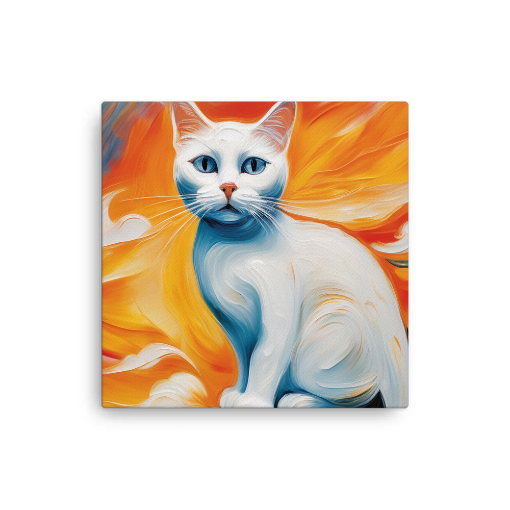 PugMug Custom White Companion Cat Canvas
