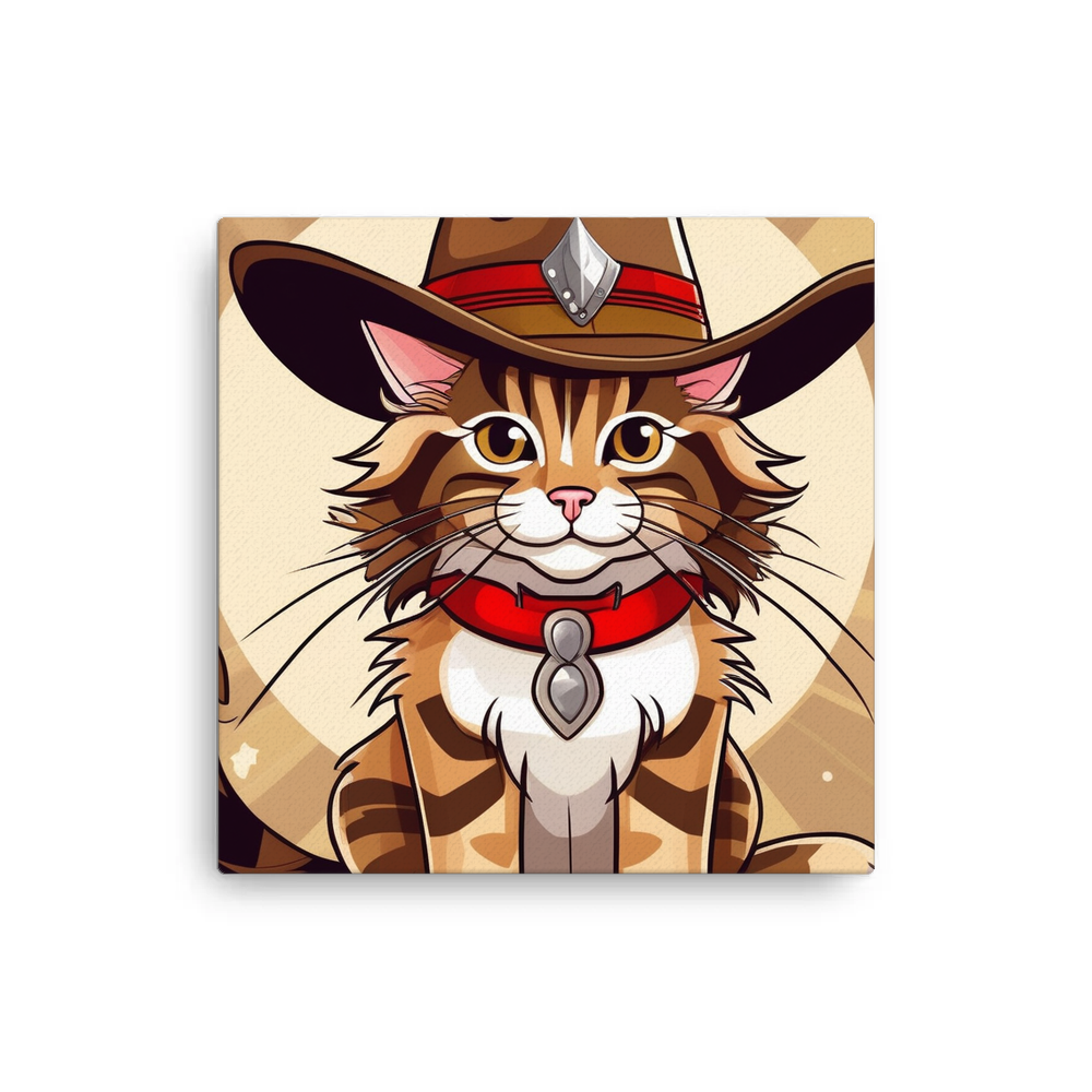 PugMug Custom Tabby Maine Coon Cat Canvas